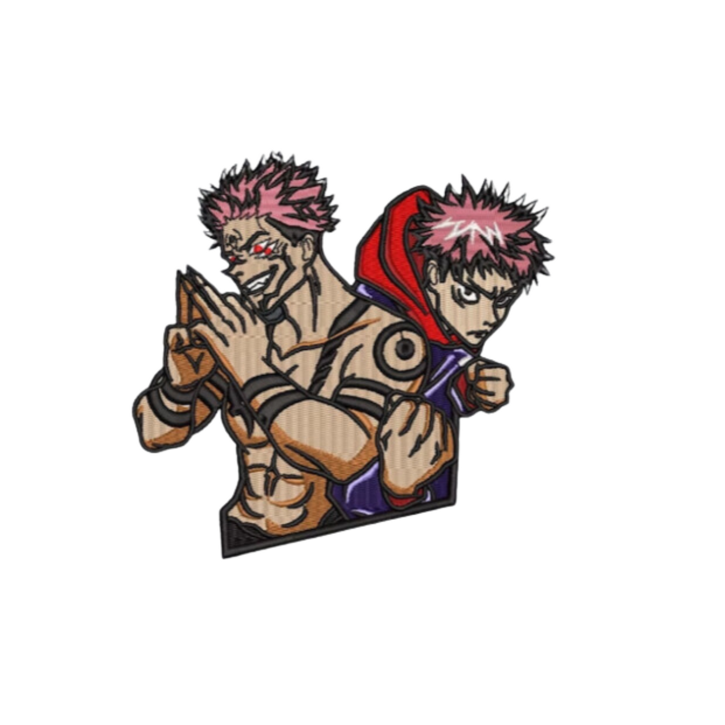 Yuji et Sukuna Custom - Jujutsu Kaisen - Broderie Enfant