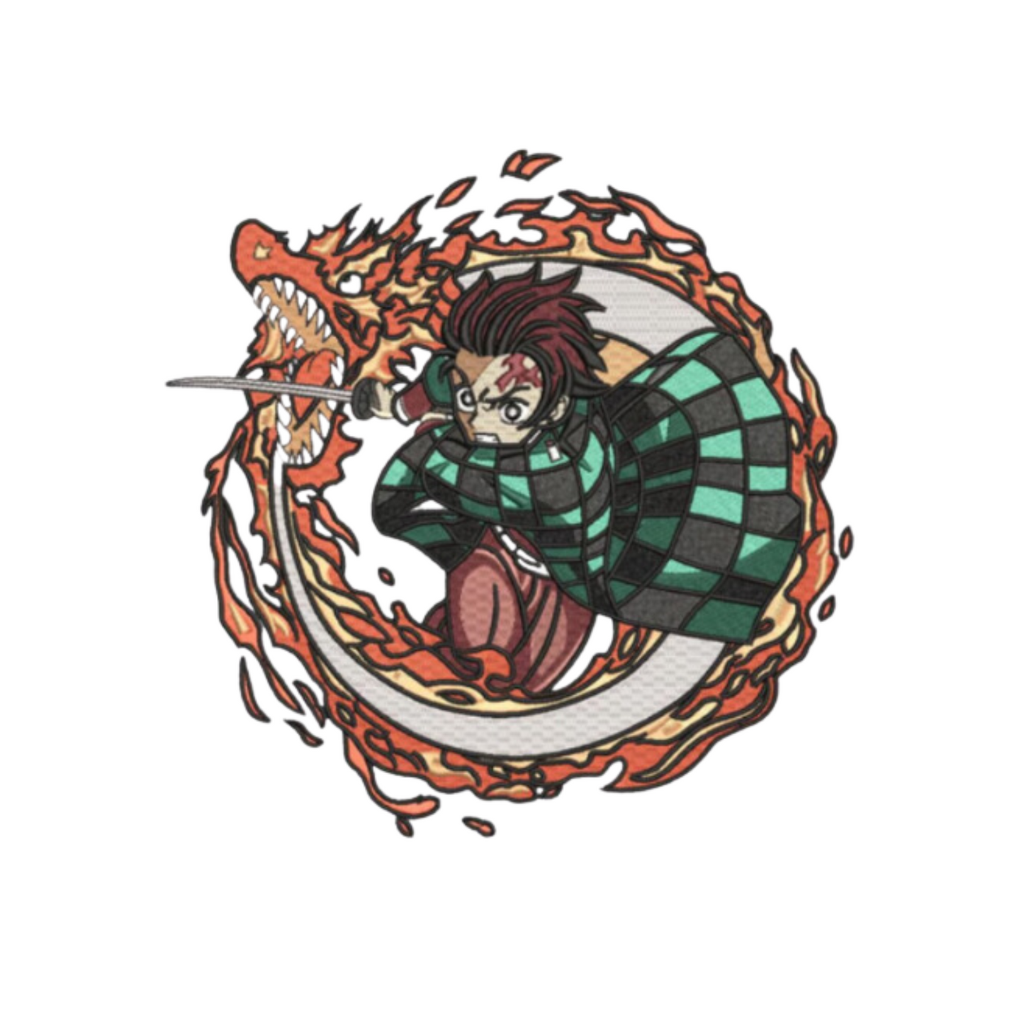 Tanjiro Custom - Demon Slayer - Broderie Enfant