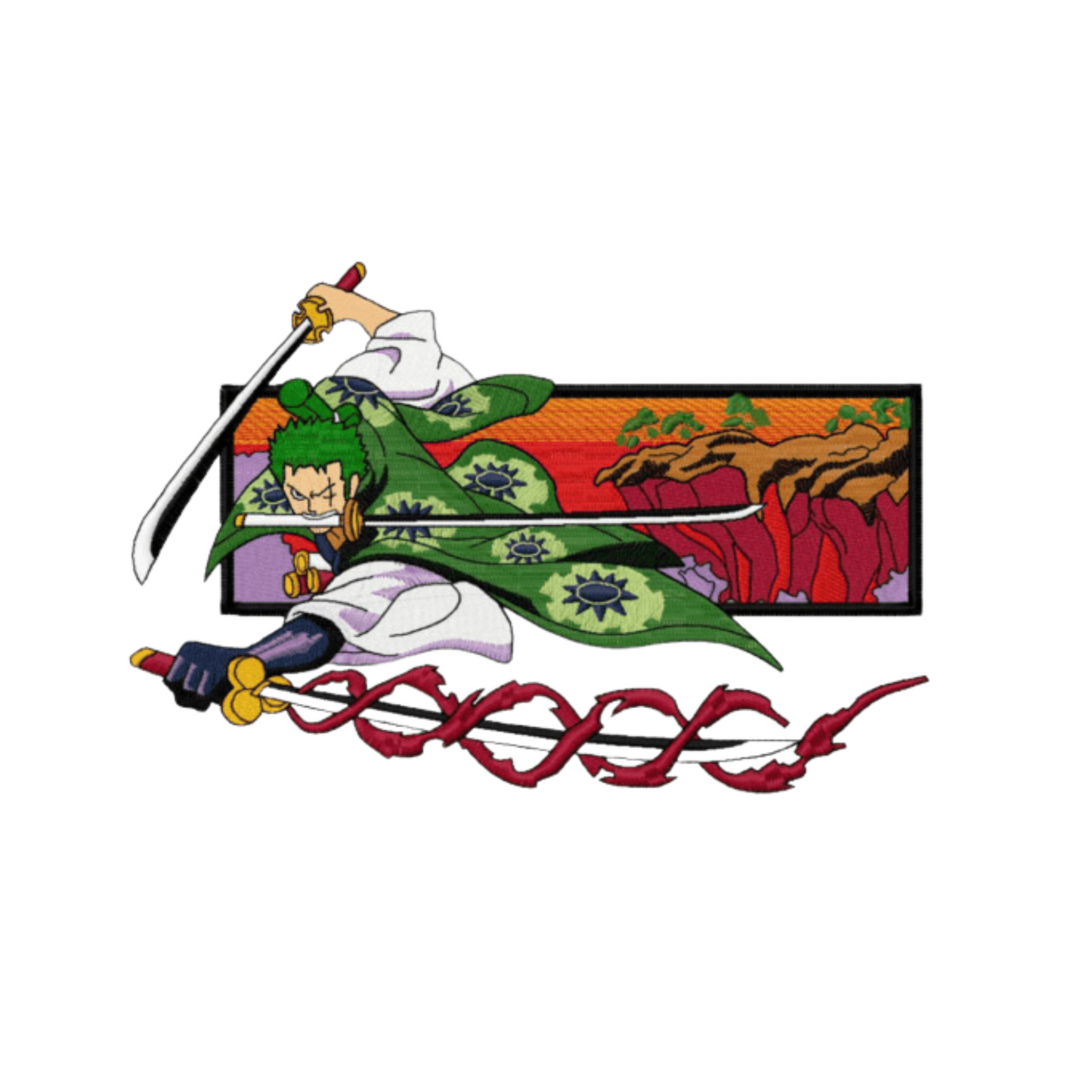 Zoro Custom - One Piece - Broderie Enfant