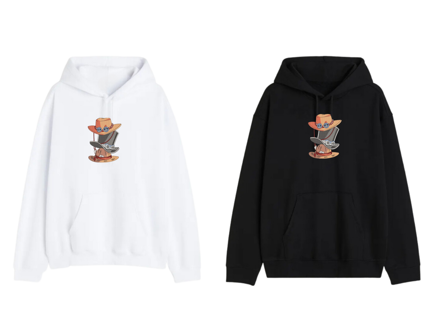Chapeau Luffy Ace Sabo Custom - One Piece - Broderie