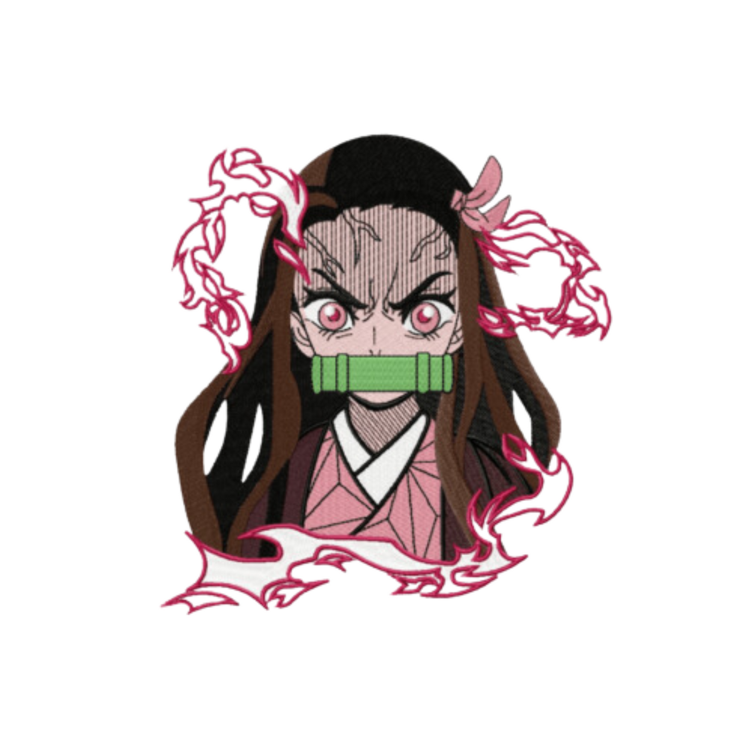 Nezuko custom - Demon Slayer - Broderie