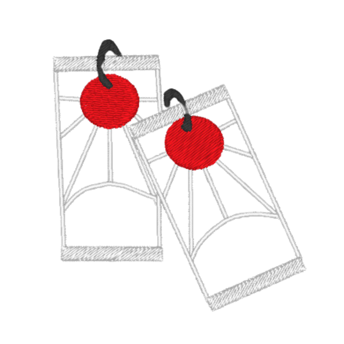 Boucles d'oreille Tanjiro - Demon Slayer - Petite Broderie