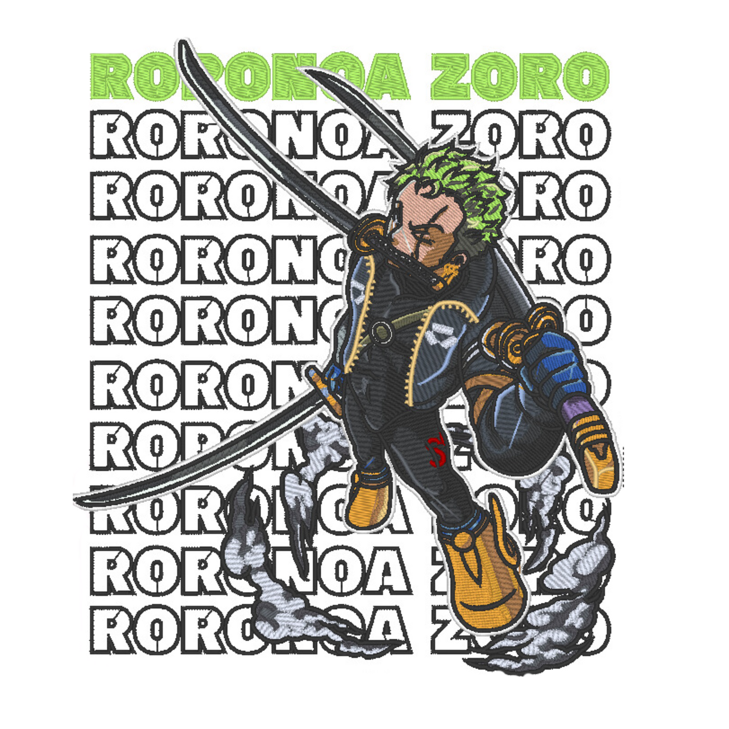 Roronoa Zoro Custom - One Piece - Double Broderie