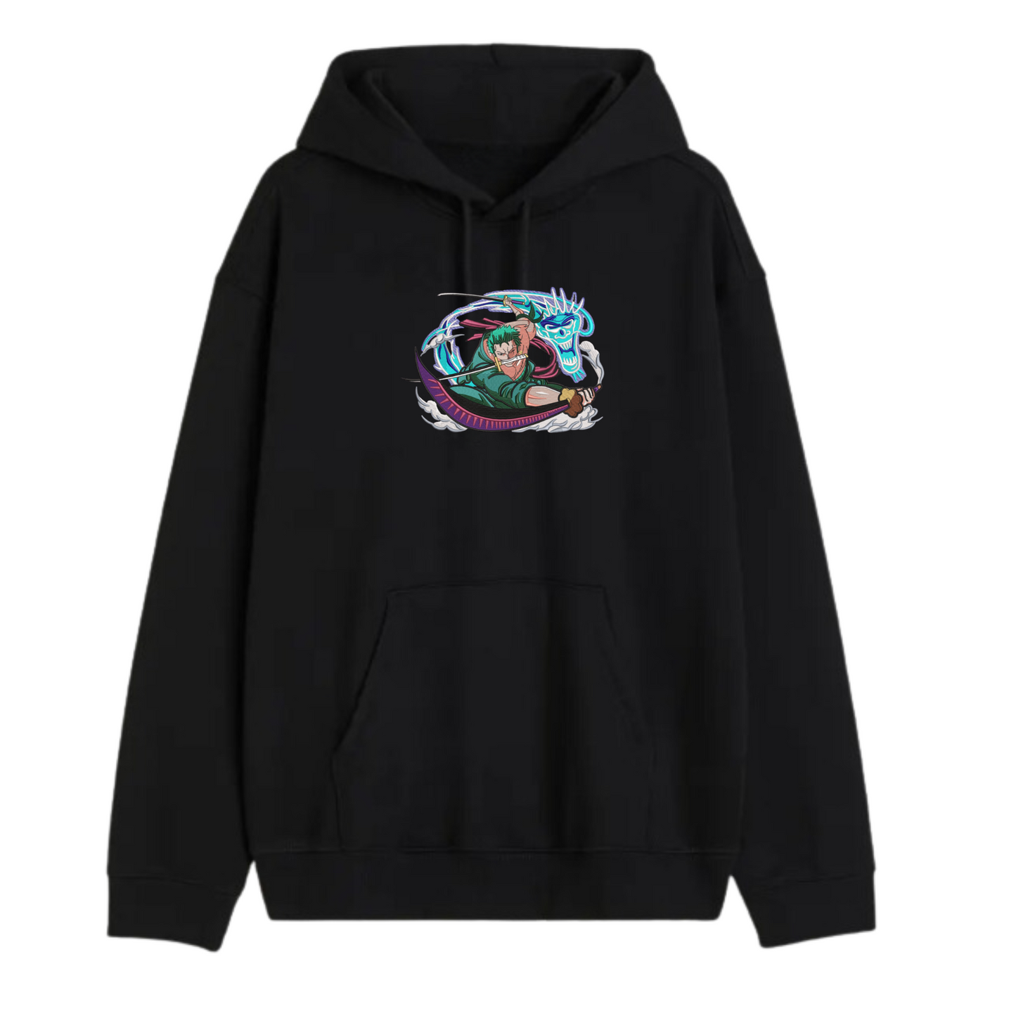 Zoro Custom - Hoodie noir taille L - One Piece - Broderie