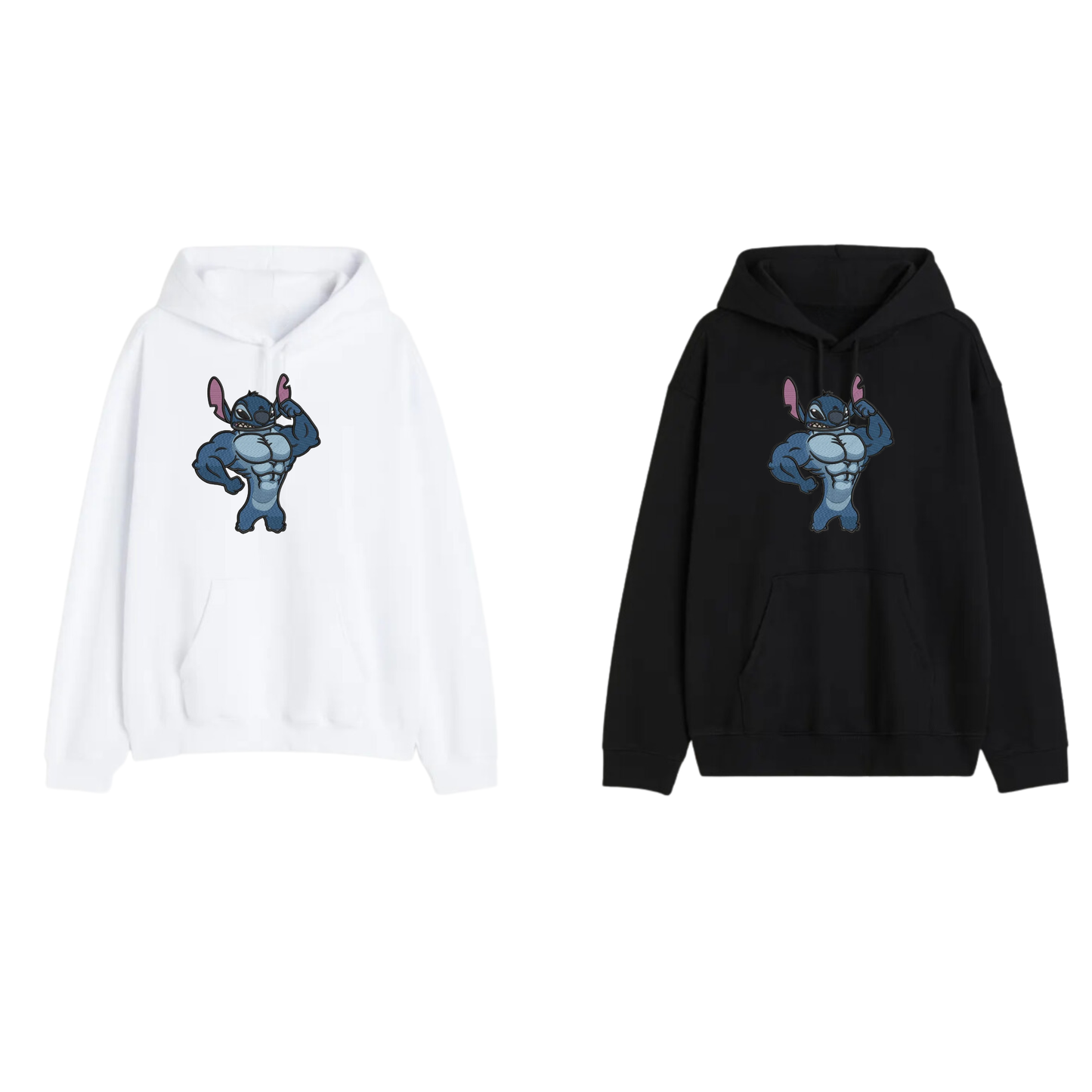 Big muscles Stitch custom - Lilo et Stitch - Broderie