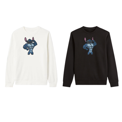 Big muscles Stitch custom - Lilo et Stitch - Broderie