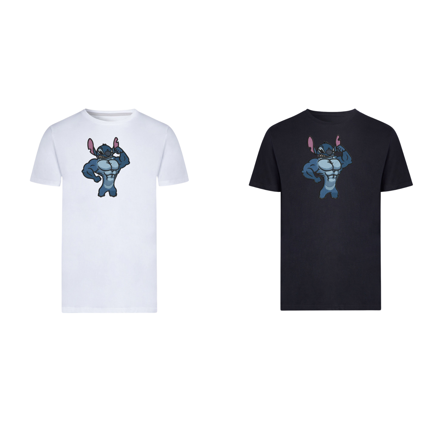 Big muscles Stitch custom - Lilo et Stitch - Broderie