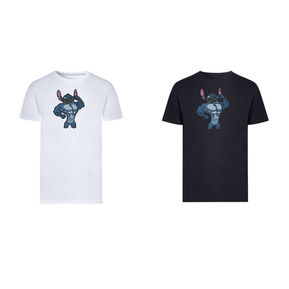 Big muscles Stitch custom - Lilo et Stitch - Broderie