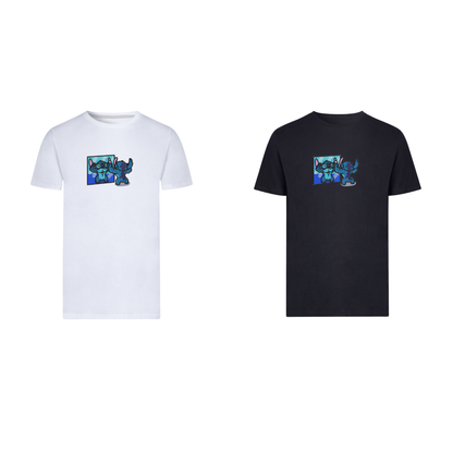 Big muscles Stitch custom - Lilo et Stitch - Broderie