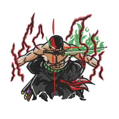 Roronoa Zoro Custom - One Piece - Broderie