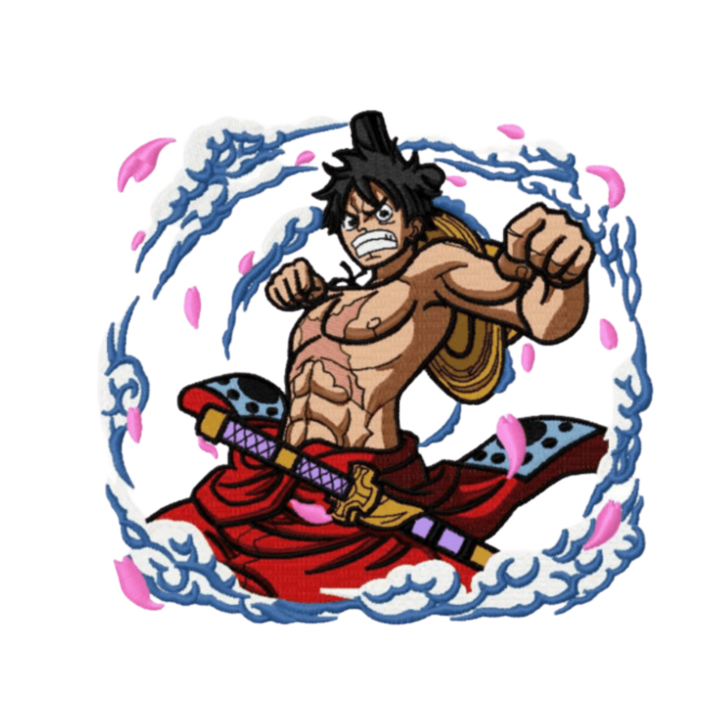 Luffy custom - One piece - Broderie