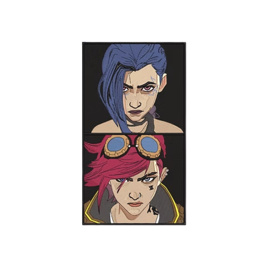 Jinx et Vi Custom - Arcane - Broderie