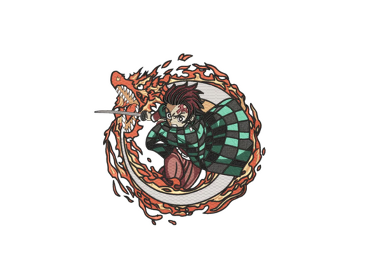 Tanjiro Custom - Demon Slayer - Broderie