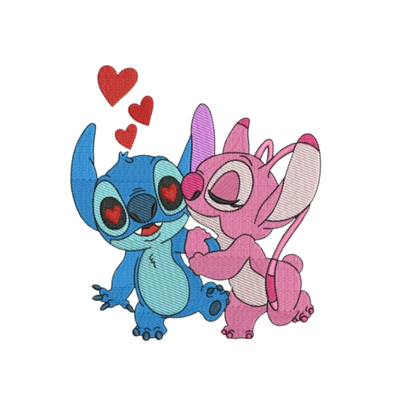 Stitch et Angel custom - Lilo et Stitch - Broderie