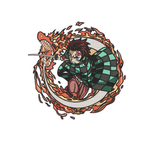 Tanjiro custom - Demon Slayer - Broderie