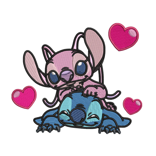 Stitch et Angel custom - Lilo et Stitch - Broderie