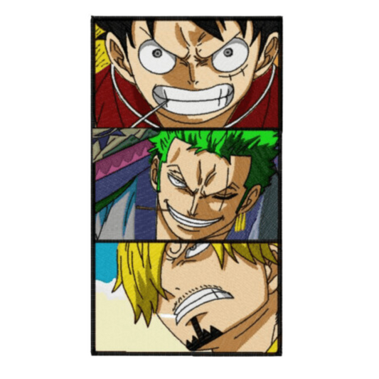 Luffy, Zoro et Sanji Custom - One Piece - Broderie