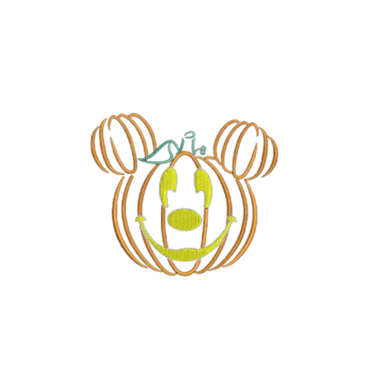 Halloween Mouse Custom - Citrouille - Broderie