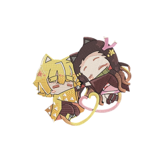 Zenitsu Agatsuma & Nezuko Custom - Demon Slayer - Broderie