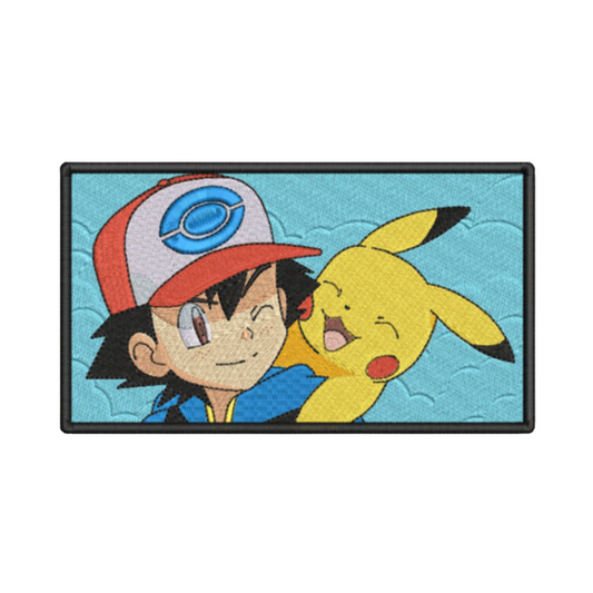 Sasha et Pikachu custom - Pokemon - Broderie