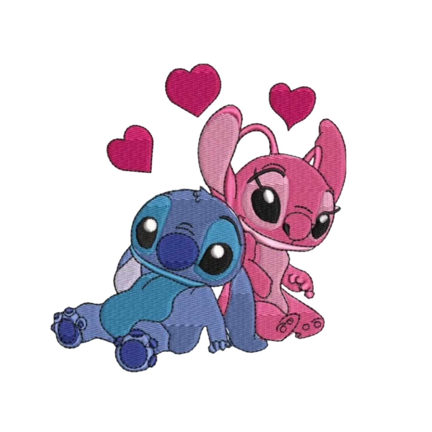 Stitch et Angel in love custom - Lilo et Stitch - Broderie
