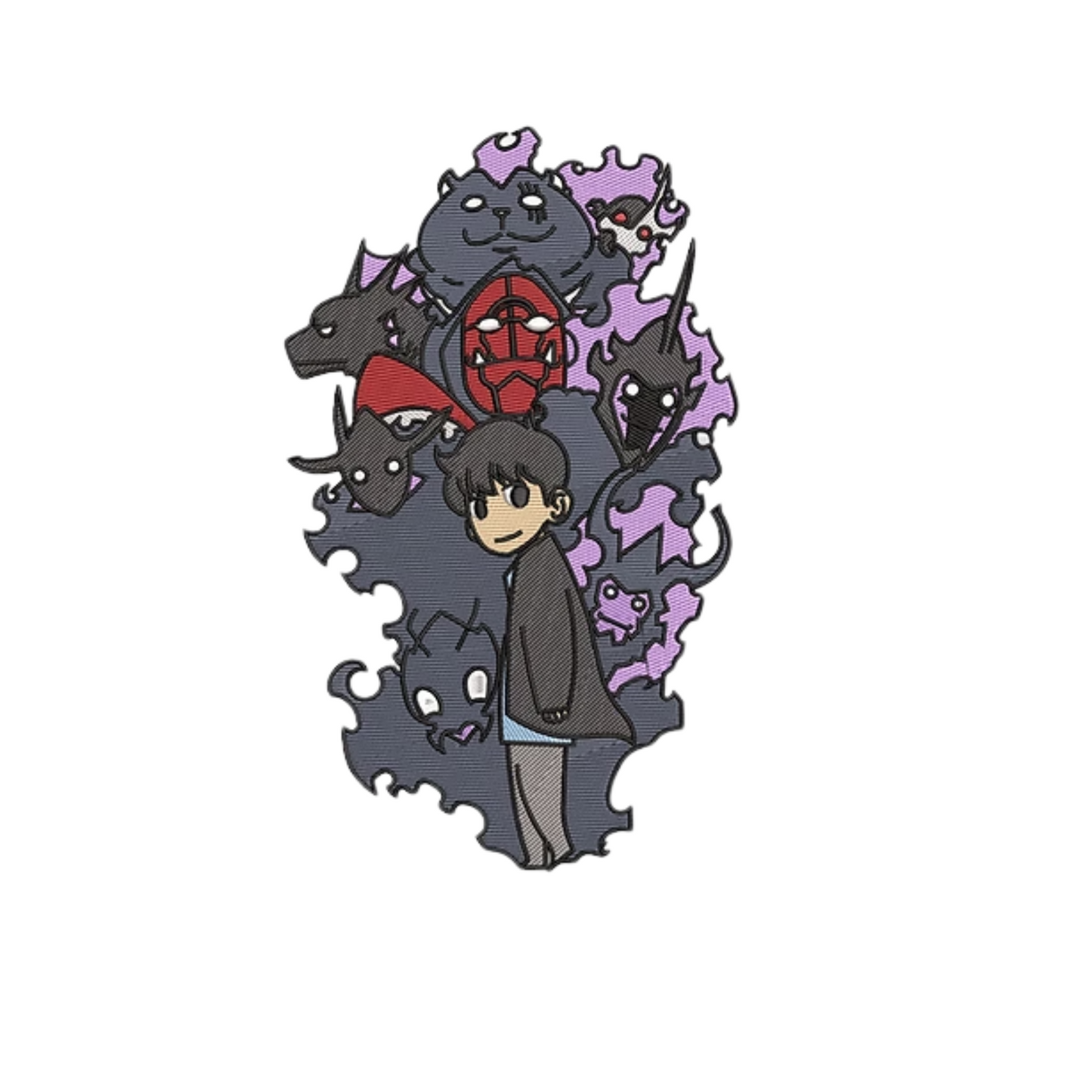 Jinwoo shadow - Solo Leveling - Double Broderie