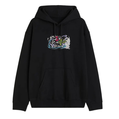 Giyu Tomioka custom - Hoodie noir taille XL - Demon Slayer - Broderie