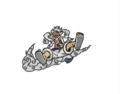 Luffy Custom - Sweat à capuche - L - Gris anthracite