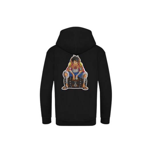 Luffy Custom - Sweat à capuche - S - Gris anthracite